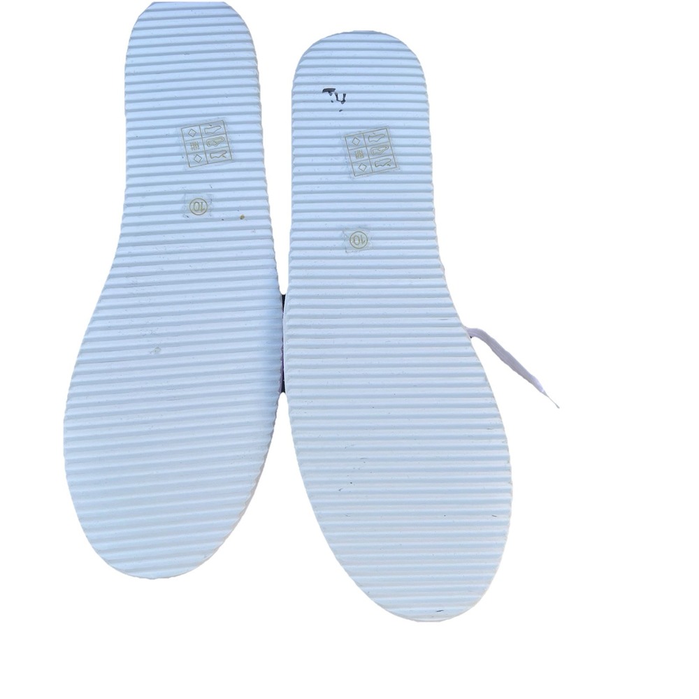 Rainbow White Platform Sneakers with Multicolor Stripes - Picture 5 of 9